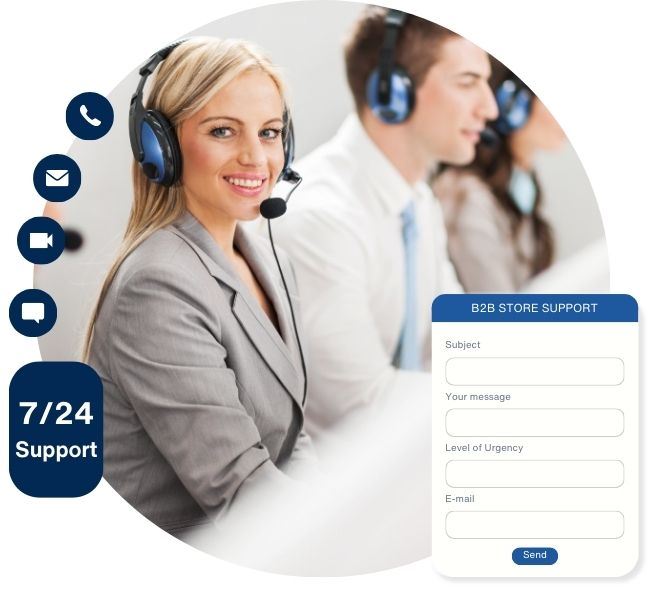 احصل على حل لمشاكلك بسرعة من خلال خدمة الطلب ودعم العملاء المتوفرة على مدار 24 ساعة طوال أيام الأسبوع. 1