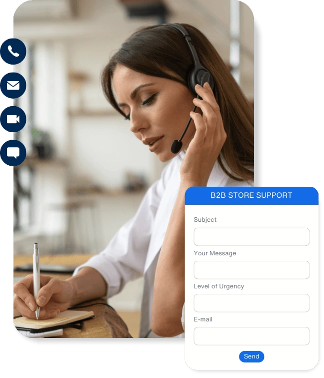 نحن نقدم <b>الدعم الكامل</b> في كل خطوة من خطوات التكامل مع <b>فريقنا ذو المهارات العالية.</b> 1