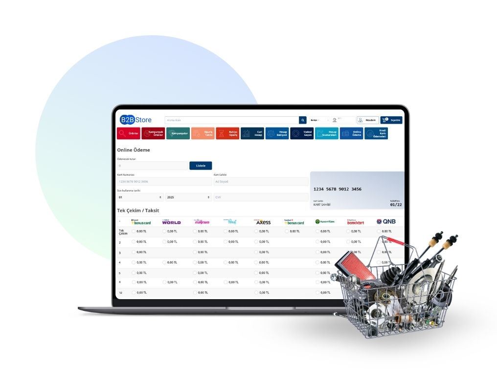 مع حلول الدفع الإلكتروني من B2B Store،<b> تصبح عمليات التحصيل الخاصة بك أسهل.</b> 1