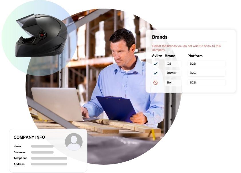 <b>إخفاء العلامة التجارية</b> على أساس الشركة 1
