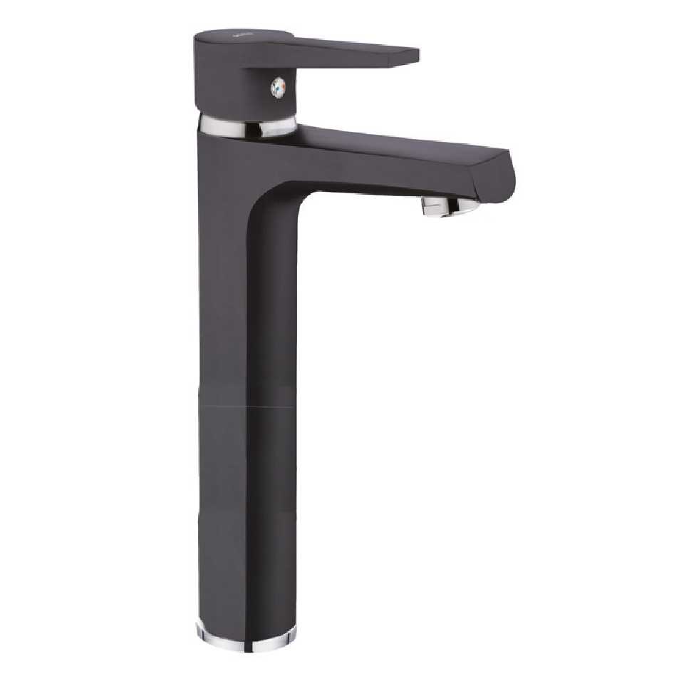 AGENA YÜKSEK ÇANAK LAVABO BATARYASI SİYAH ( PENTA ) 1