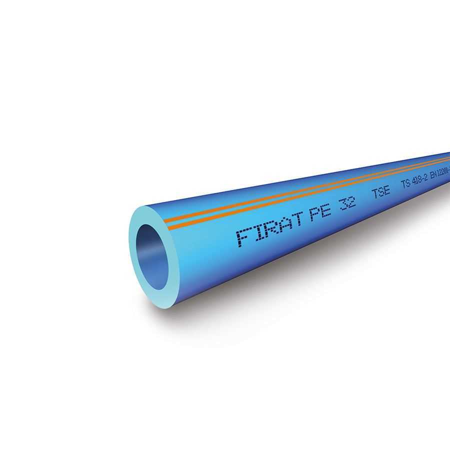 32x10 ATÜ MAVİ PE BORU (100 Mt ) (FIRAT) 1