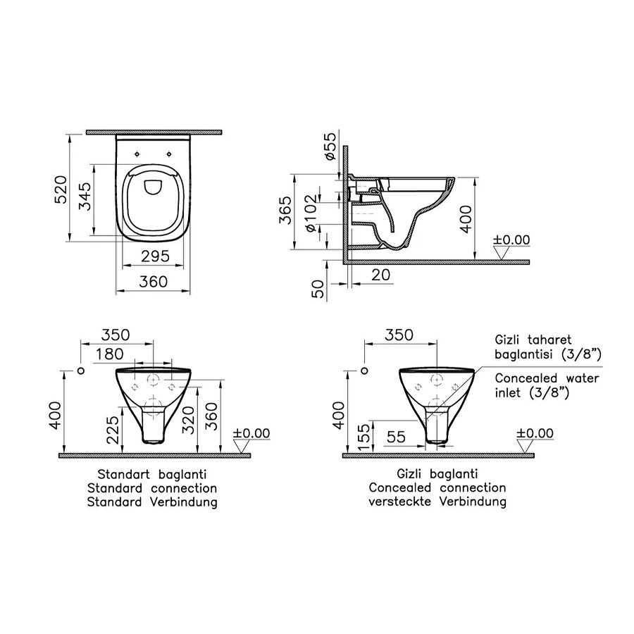 S20 SMOOTHFLUSH ASMA KLOZET RİMEX BYZ ( VİTRA ) 1