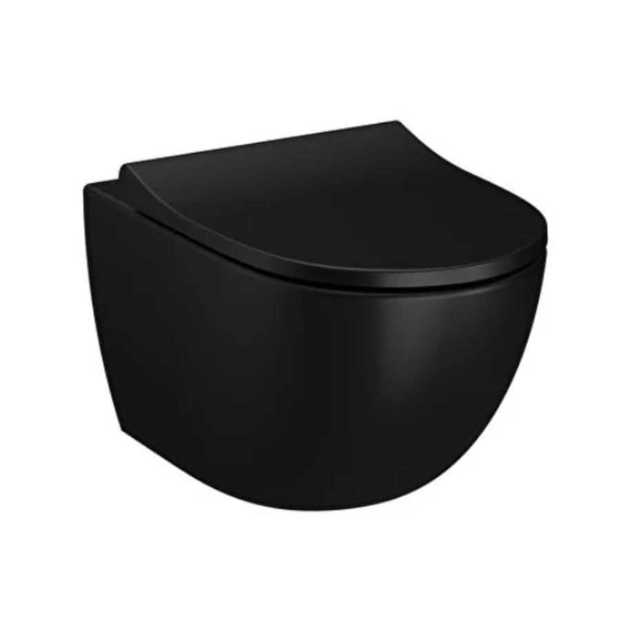 SENTO RİMEX-KANALSIZ ASMA KLOZET MAT SİYAH ( VİTRA ) 1