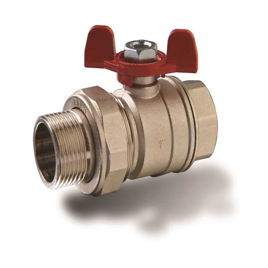 1'' KELEBEK KOLLU KÜRESEL VANA (KIRMIZI) (12 adet) (FIRAT) 1