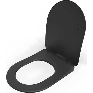 KLOZET KAPAĞI DUROPLAST SOFT ARYA SİYAH (NKP) 1