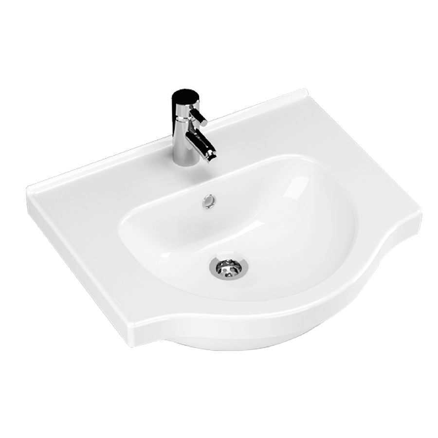 YAKAMOZ 55 CM ETEJERLİ LAVABO ( TURAVİT ) 1