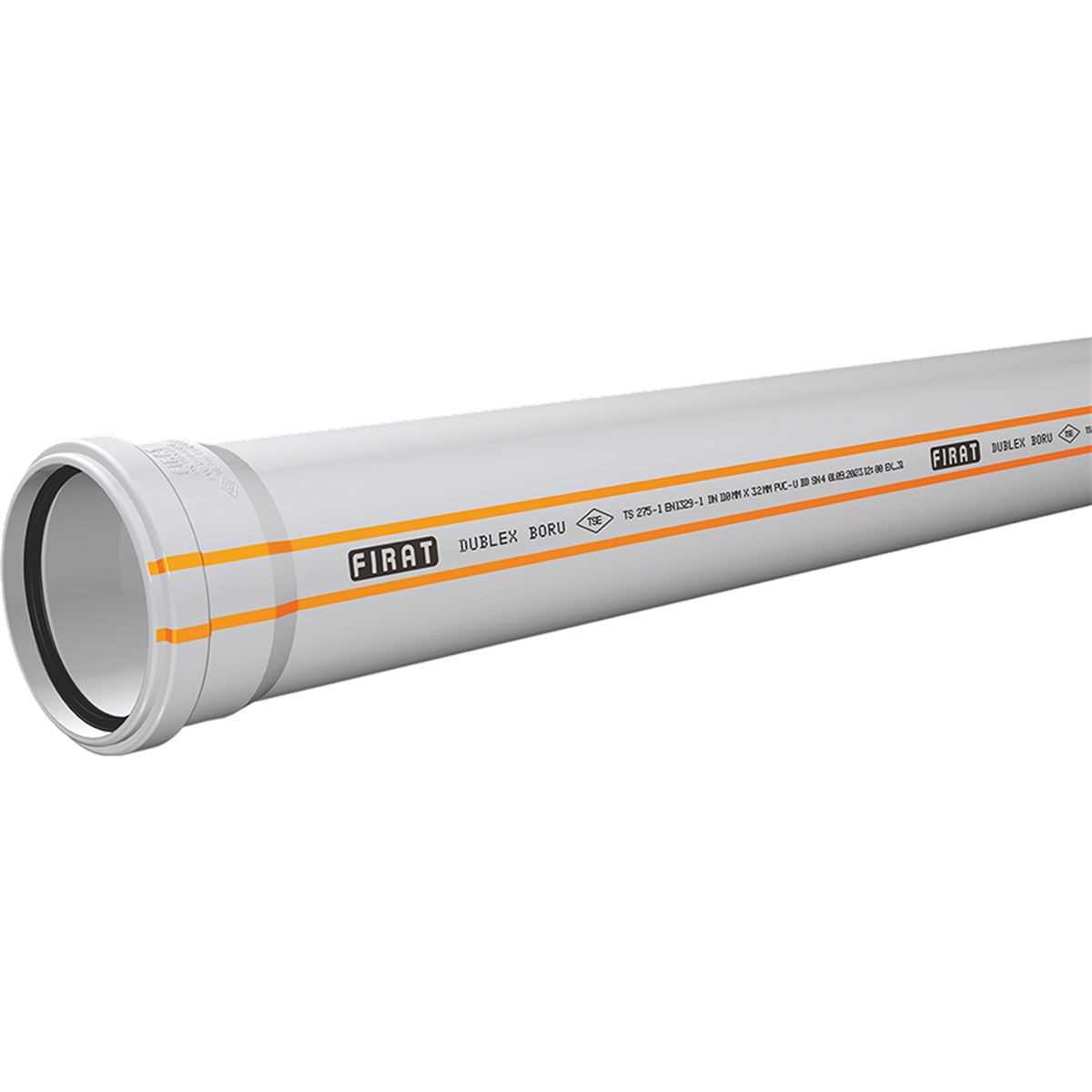 150X1000 DUBLEX PVC BORU 4.0mm (3 Bağ) (FIRAT) 1