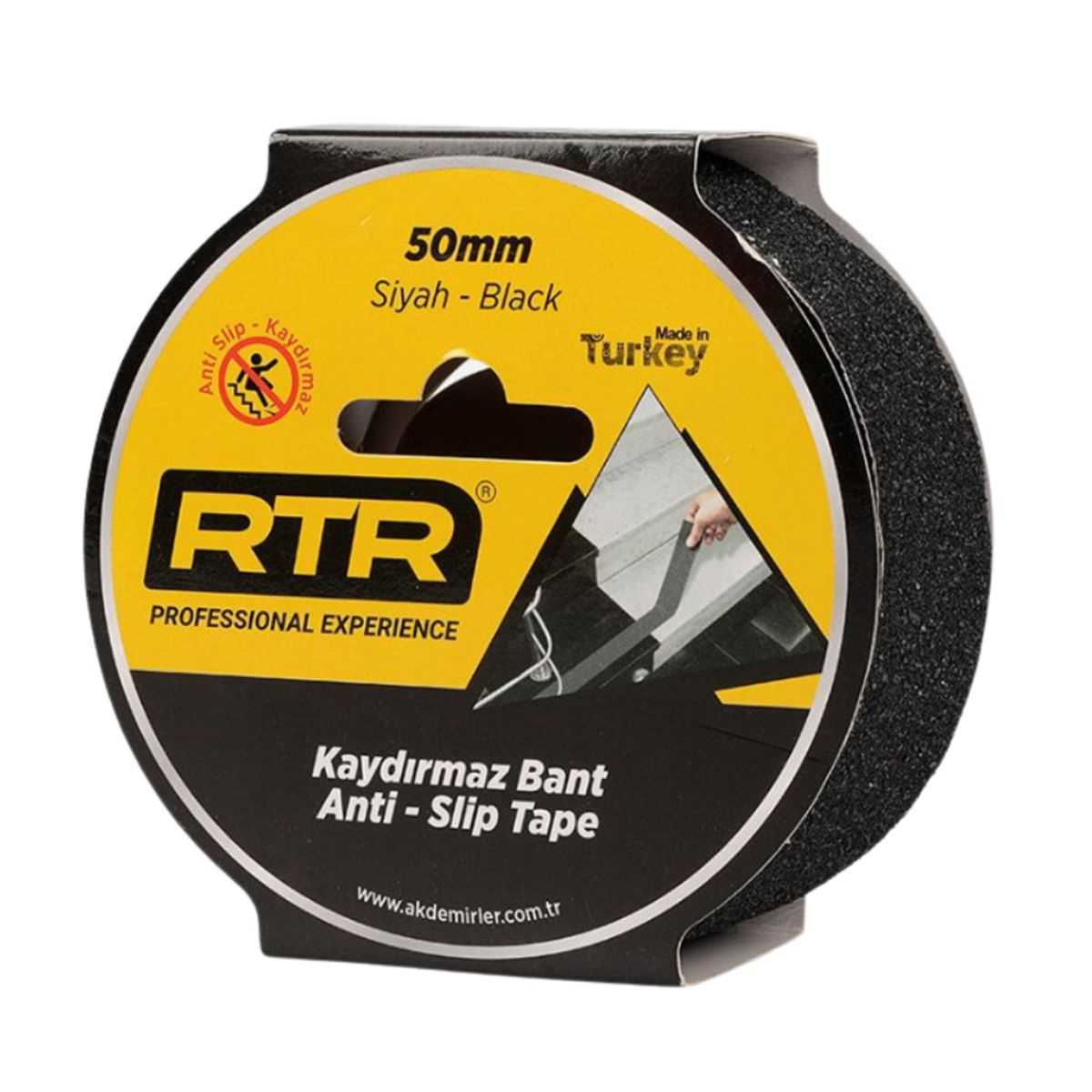 MERDİVEN KAYDIRMAZ BANT SİYAH 50 mm 5 mt ( RTRMAX ) 1