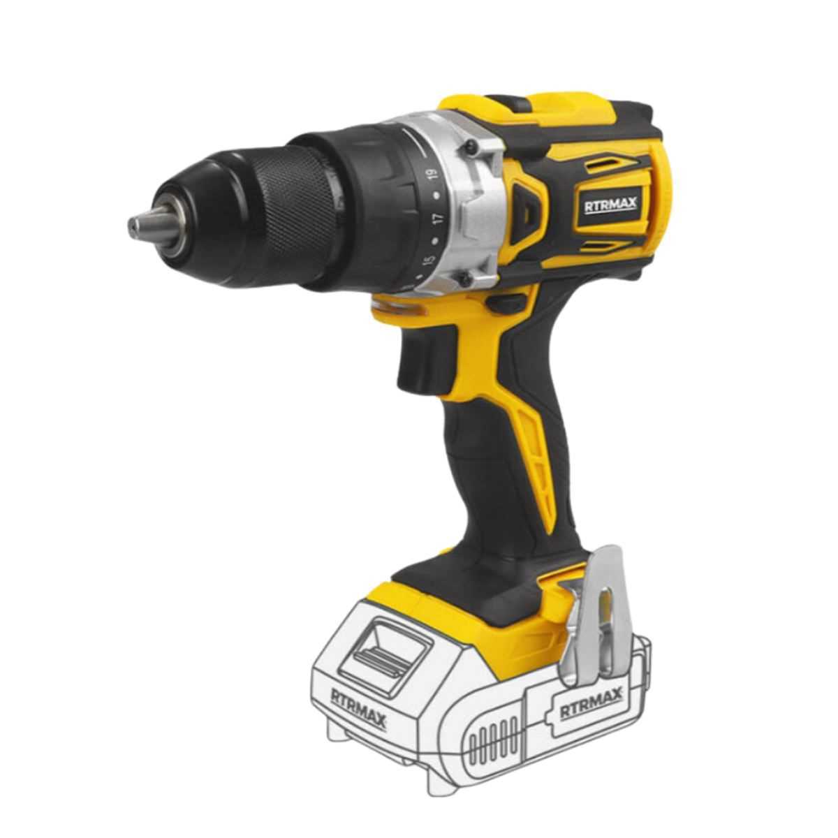 AKÜLÜ DARBELİ MATKAP 18V 2X2AH KÖMÜRSÜZ ( RTRMAX ) 1