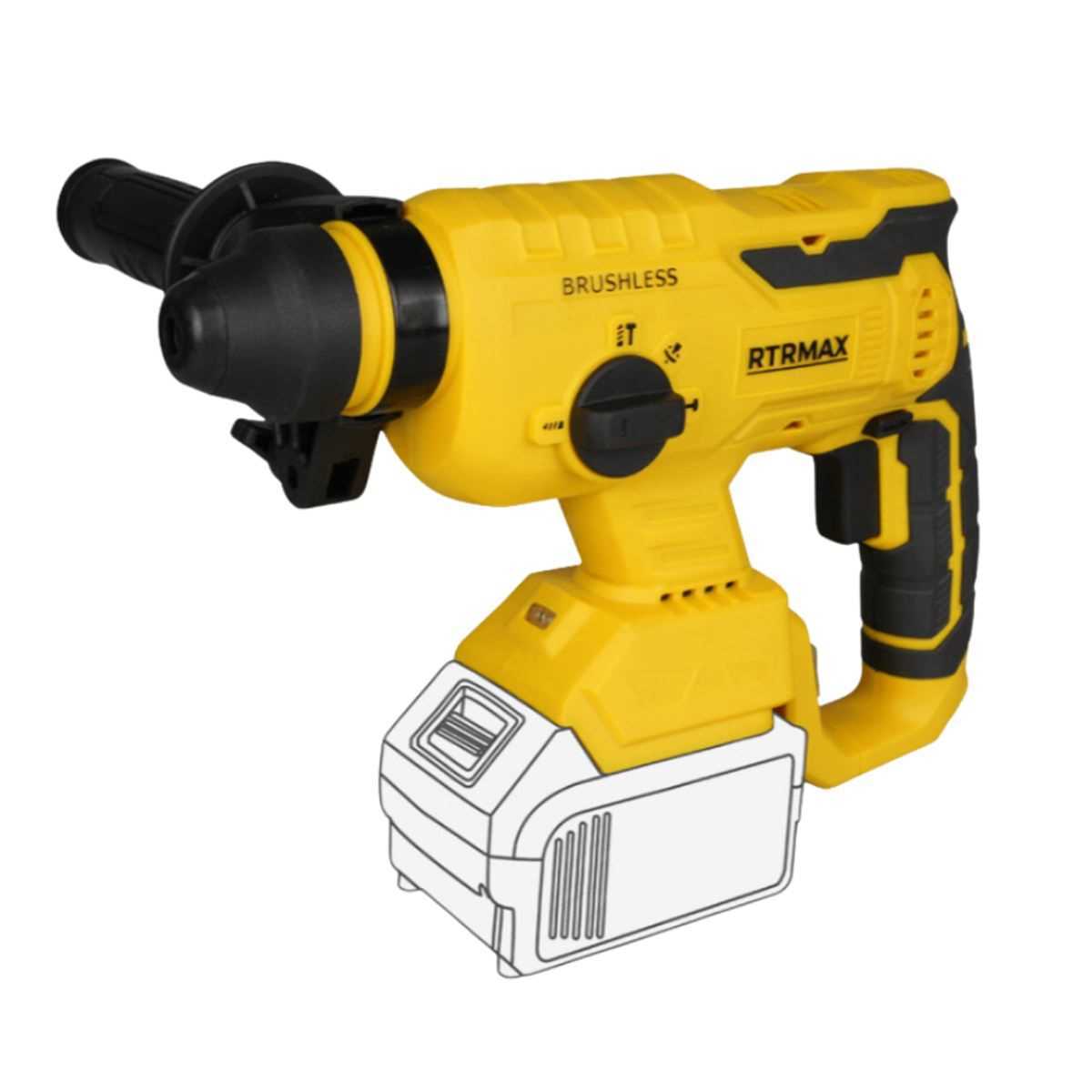 AKÜLÜ ELEKTROPNÖMATİK KIRICI KÖMÜRSÜZ AKÜSÜZ 18V LİON ( RTRMAX ) 1