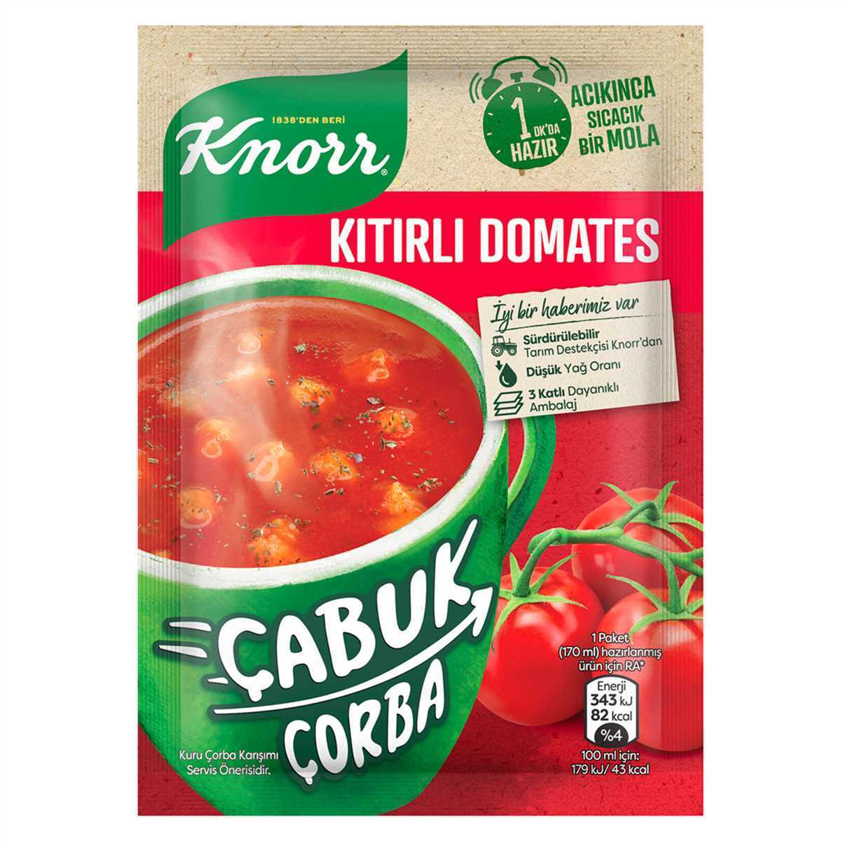 Knorr Cabuk Corba Kitirli Domates (24x22Gr.) 1