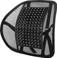 AHŞAP BONCUKLU SIRT MİNDERİ SİYAH 1