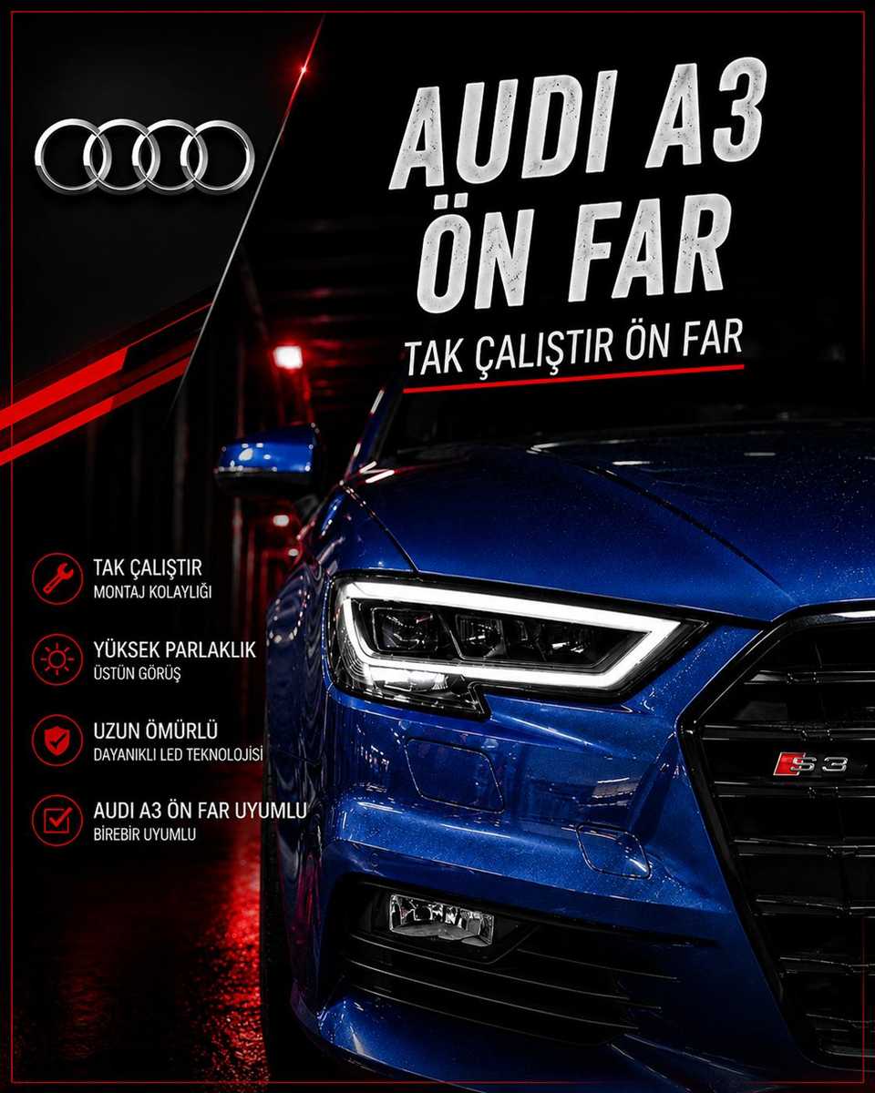 AUDİ A3 8V 2014-2017 HALOGEN ÖN FAR 1