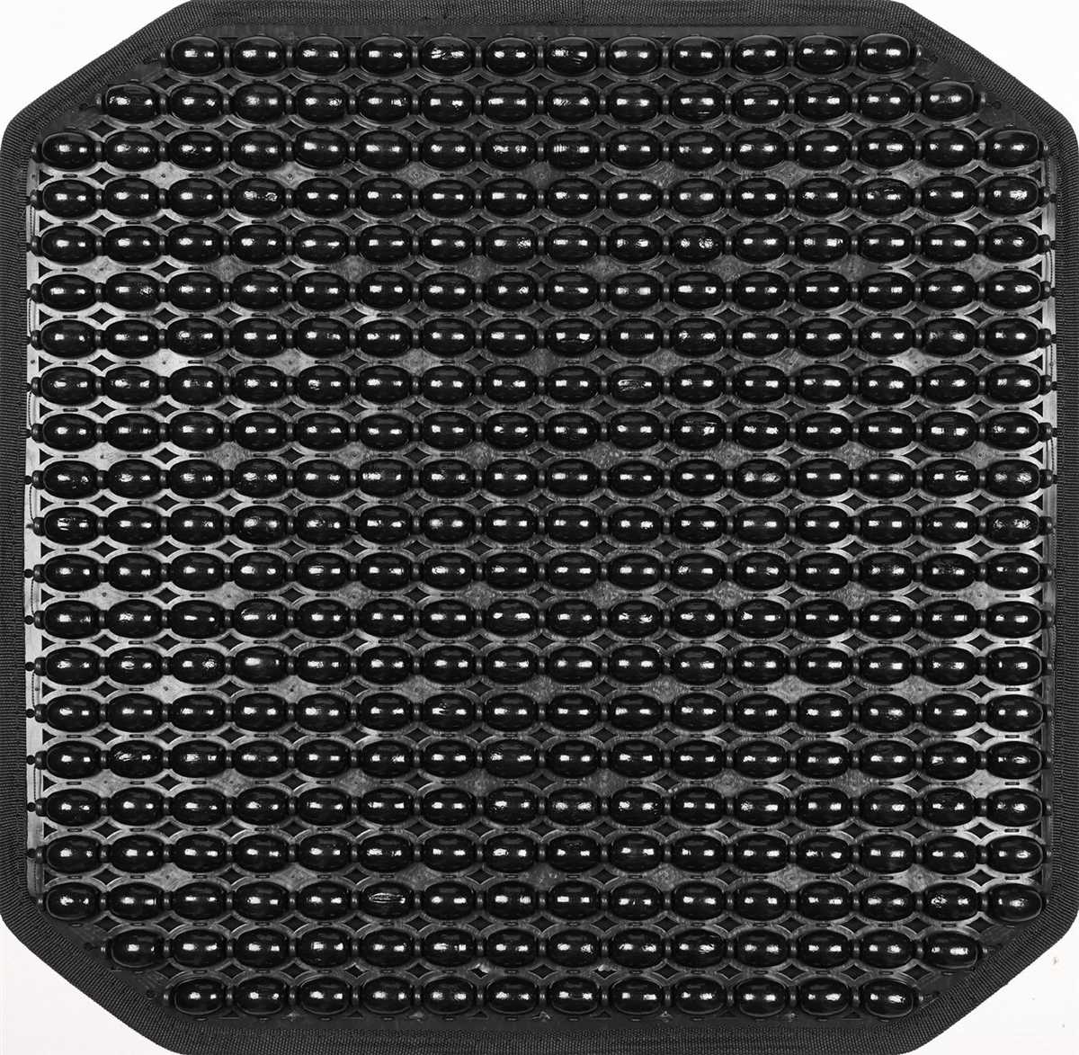 AHŞAP BONCUKLU OTURMA MİNDERİ SİYAH 1