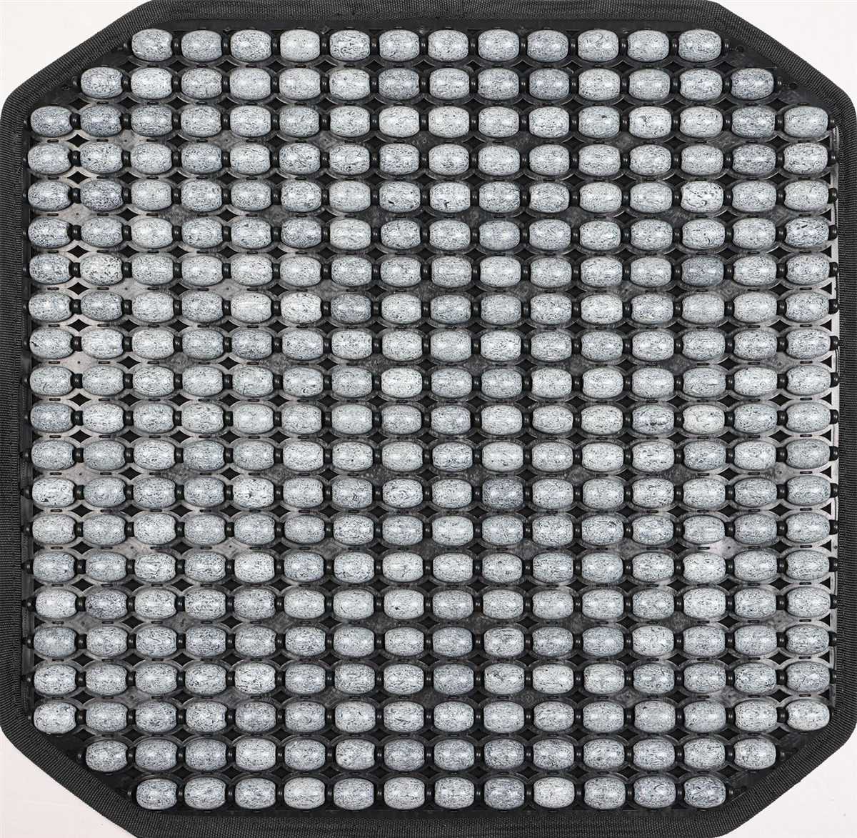 AHŞAP BONCUKLU OTURMA MİNDERİ GRİ 1