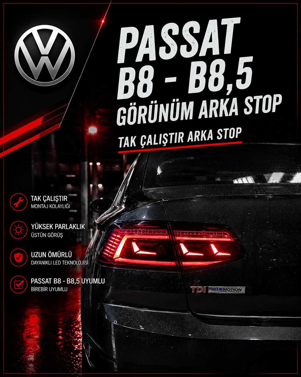 VW PASSAT 2017-2019 B8-8,5 GÖRÜNÜM STOP 1