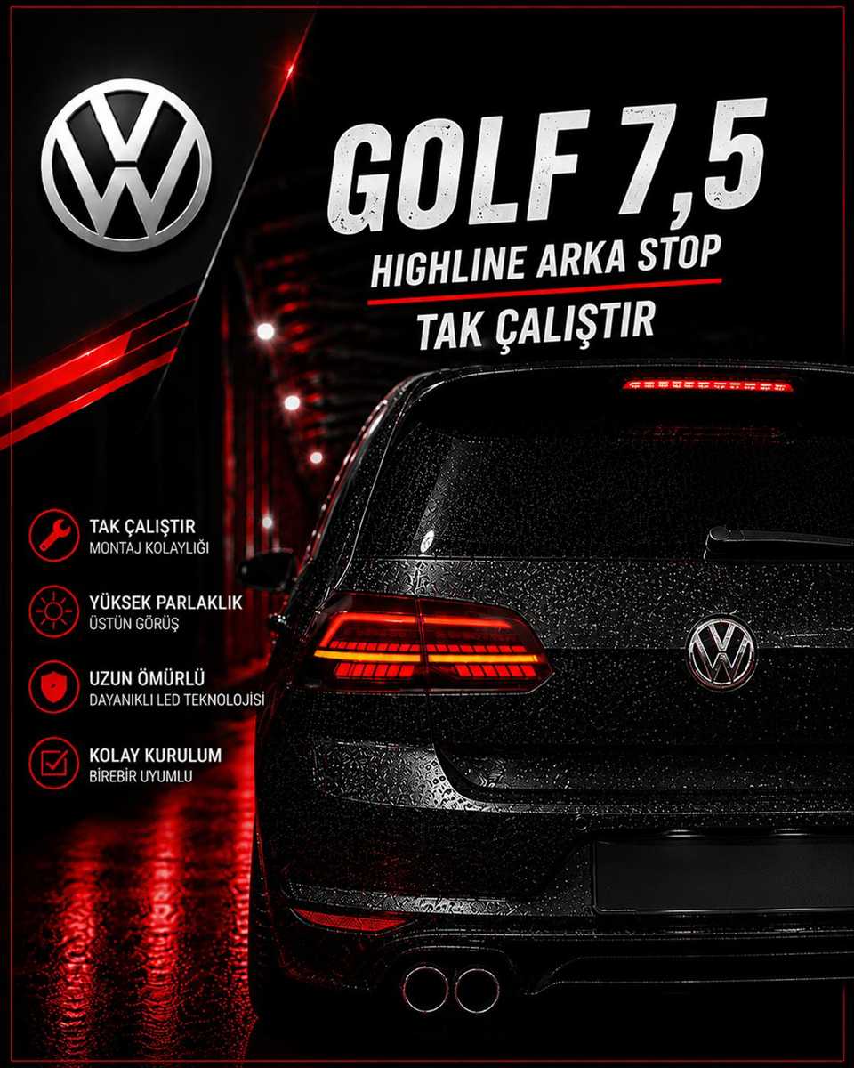 VW GOLF 7,5 2018-2021 KAYAR SİNYALLİ STOP 1