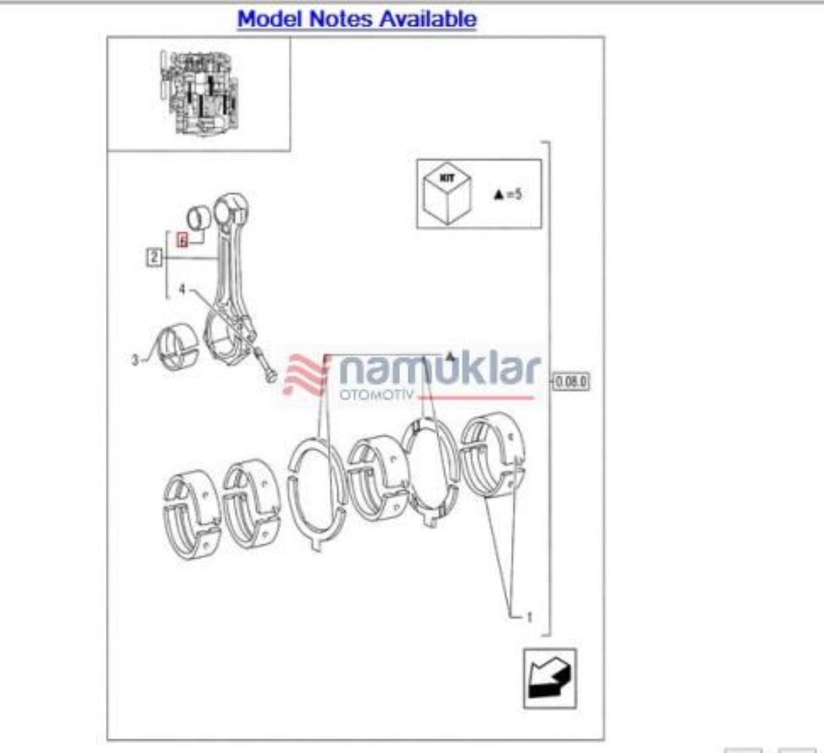 PİSTON KOL BURCU 38 PİM KONİK TEK DELİK 98459977 1