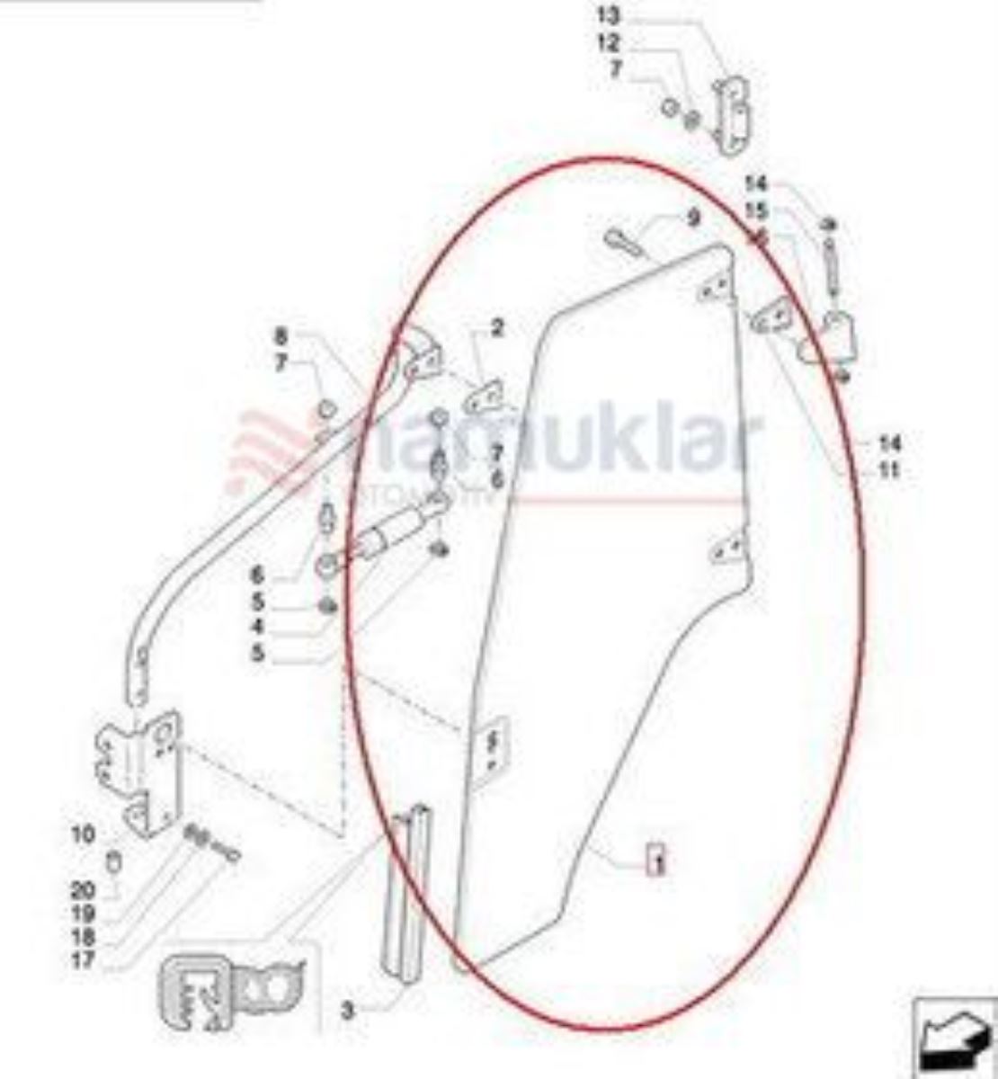 T5000 SERİSİ KAPI CAMI SAĞ 87302768-87302768 87302768 1