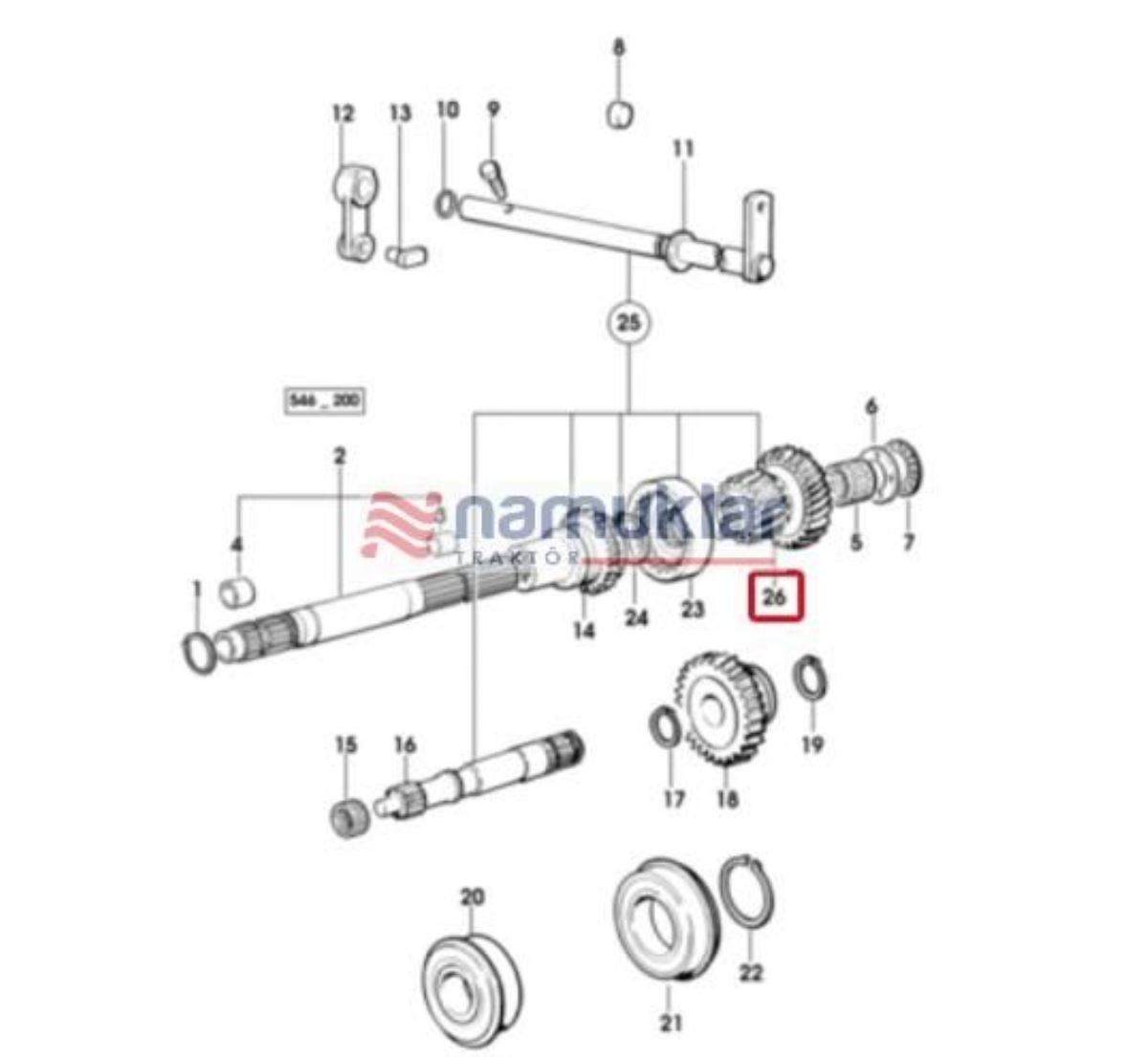 MOTOR KUYRUK MİL DİŞLİSİ 0.008.4424.0 1