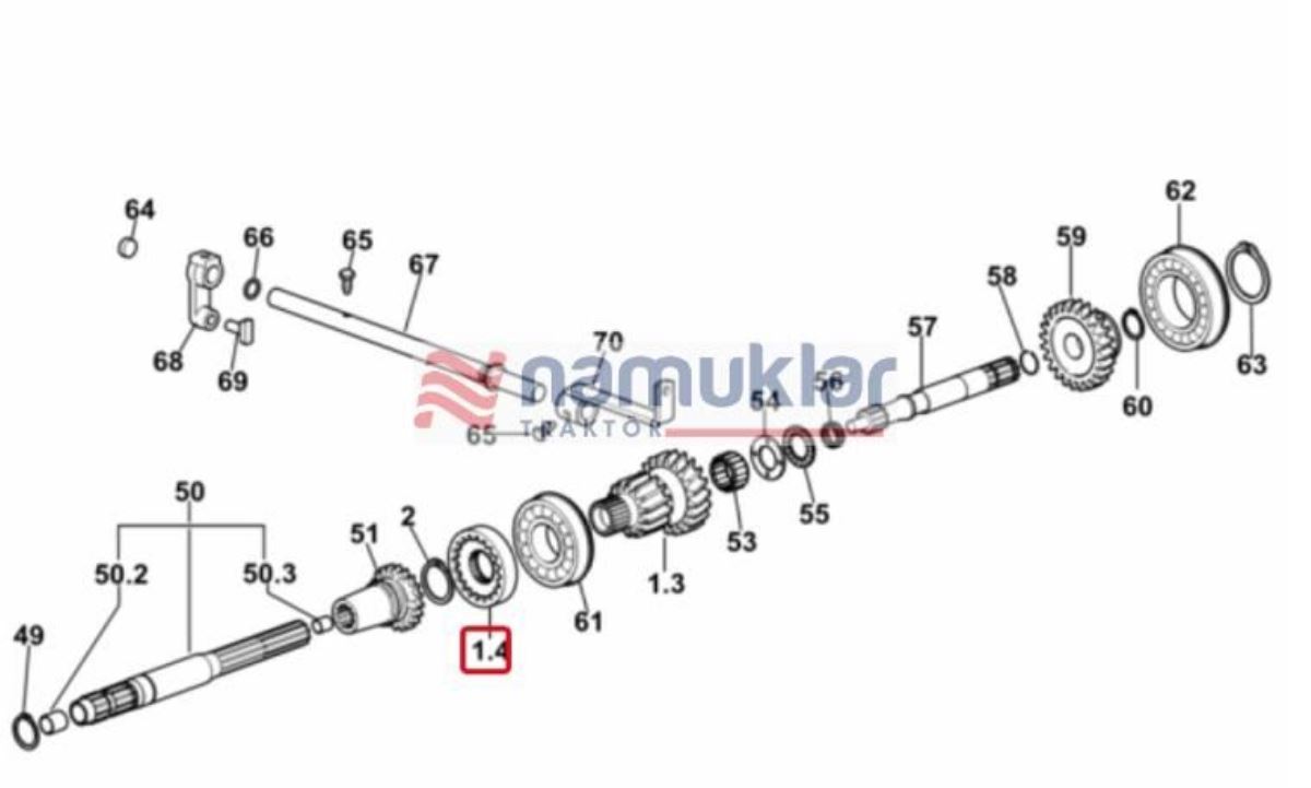 KUYRUK MİL ARA DİŞLİ 0.008.4425.0 1