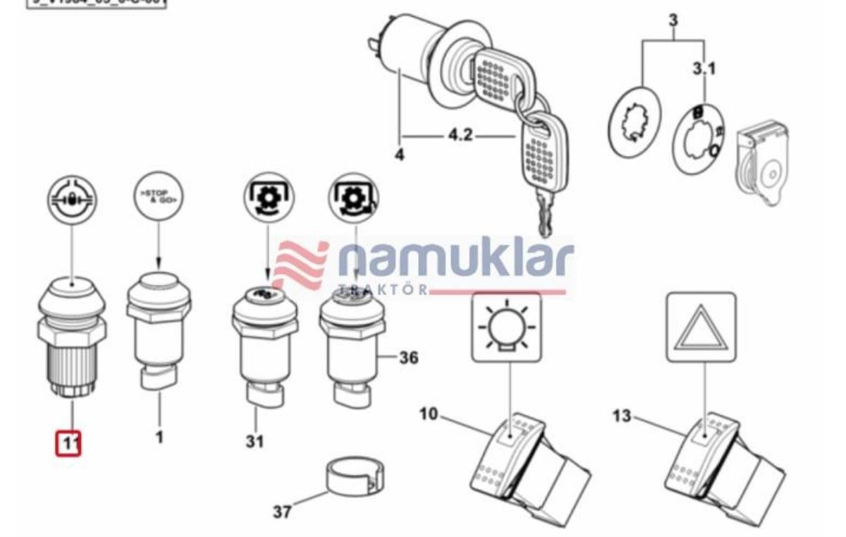 SANZUMAN DIFERANSIYEL BUTONU 0.008.1335.0/10 1