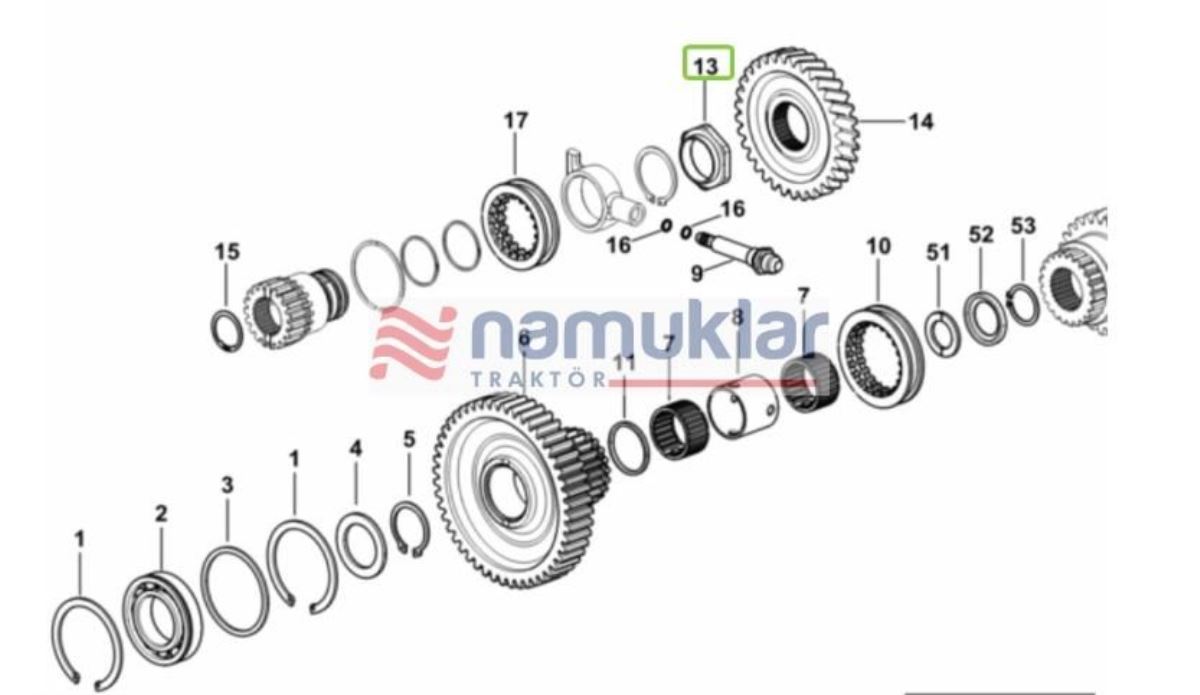 ARKA AYNA MAHRUTİ SOMUNU M45-1,5 2.1219.052.7/10 1
