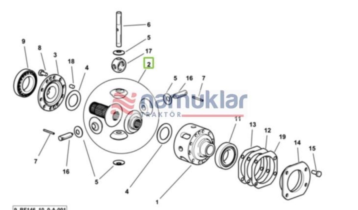 ÖN ÇEKER KOZA DİŞLİ GRUBU DÖRTLÜ 0.013.6076.3/10 0.013.6076.3/20 1