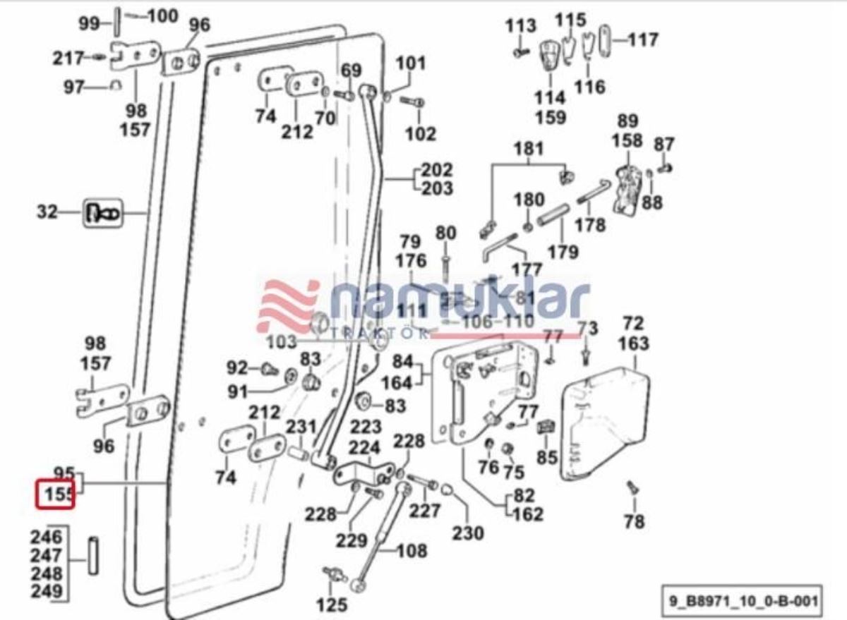 KABIN SOL KAPI CAMI 0.007.7335.0/10 1