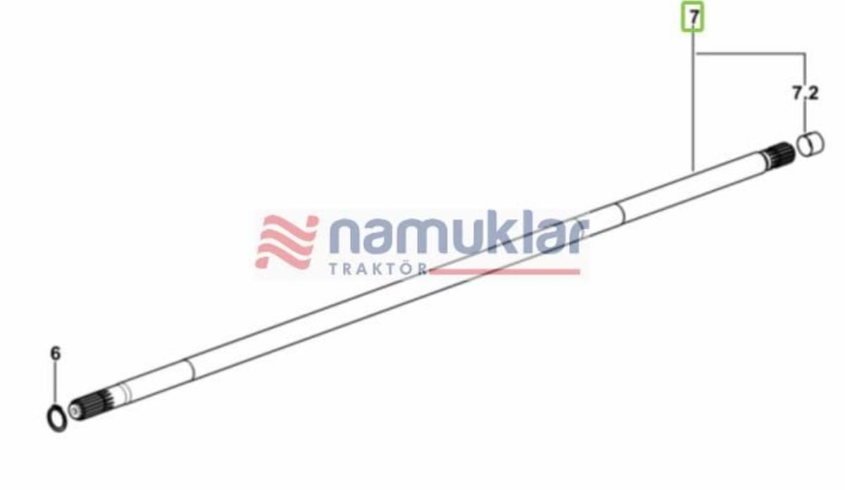 PTO UZUN HAREKET MILI(1129,5MM) 0.008.4227.3/60 1