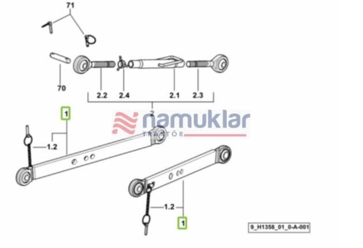 YAN ÇEKİ KOLU  Y0.96054.20.4/10 1