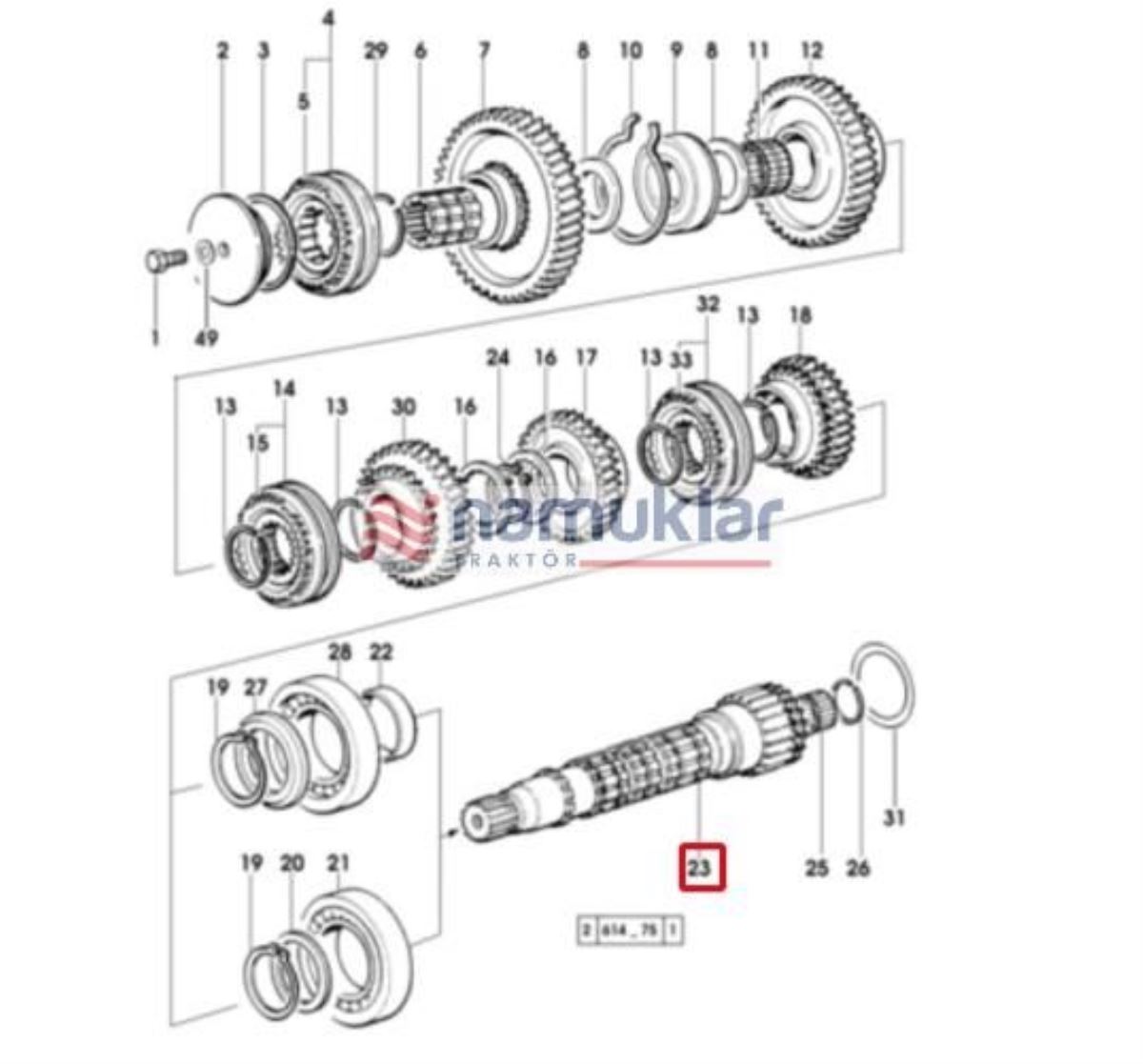 SLV KAMALI MİL KAFA KÜÇÜK 0.008.5979.0/20 1