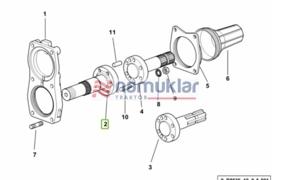 KUYRUK MILI IÇ SAFTI 0.007.3474.0/20 1