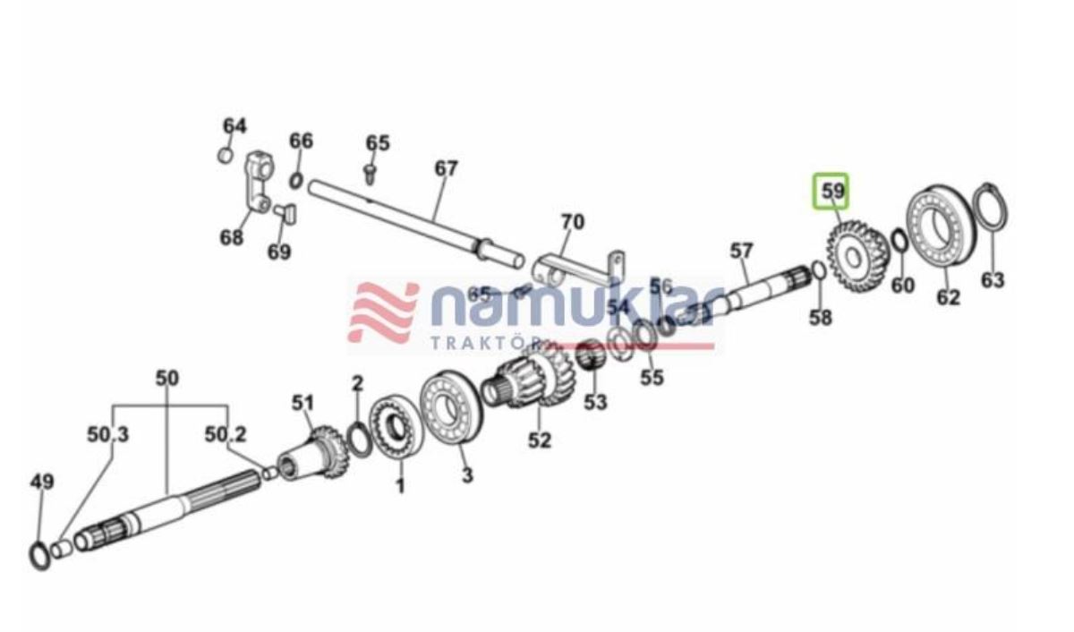 PTO.DİŞLİSİ(Z=24) 0.009.6905.0 1