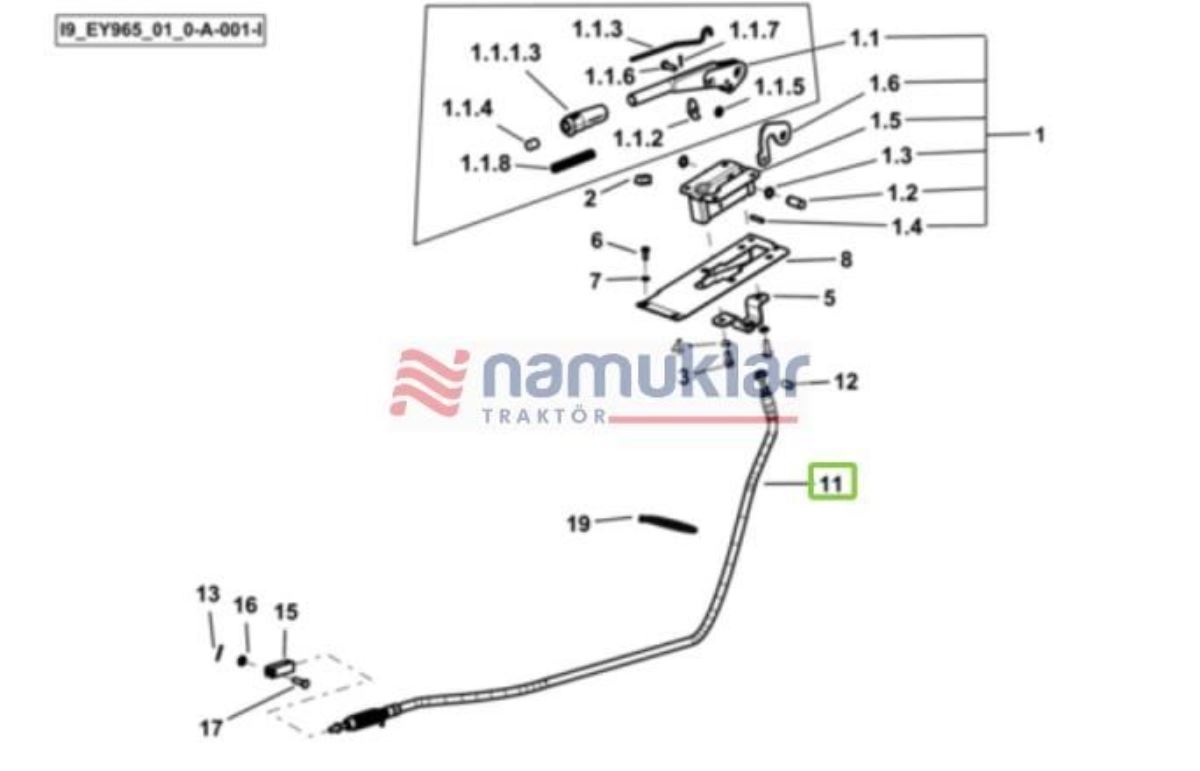 YENİ TİP KUYRUK MİL HALATI 0.020.0844.3/10 1