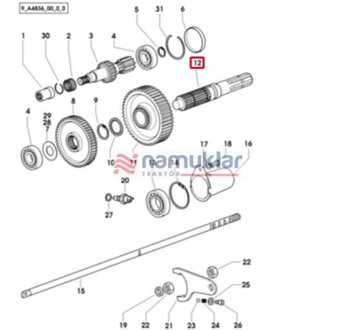 PTO.KUYRUK MİLİ ŞAFTI-272MM 0.008.7238.0/30 1