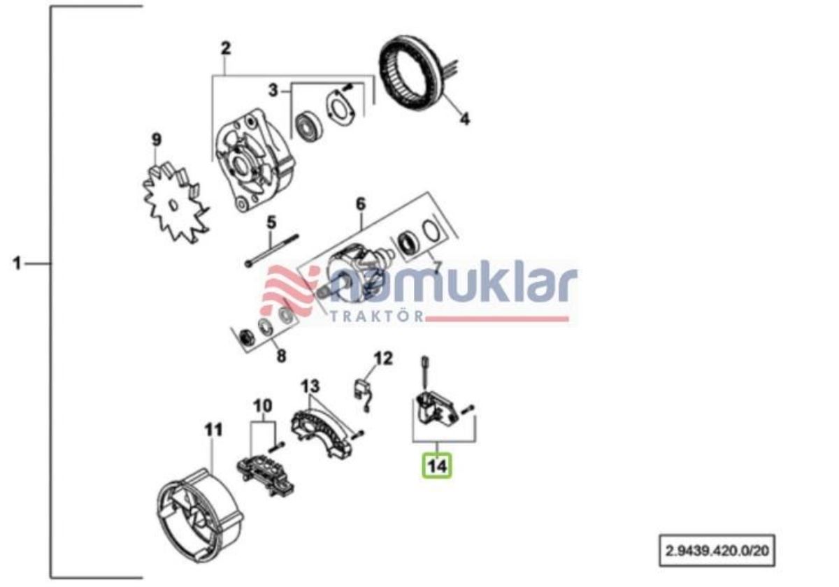 ISKRA--SARJ DINAMO KÖMÜRÜ ve KONJEKTÖR 0.009.4335.0 1
