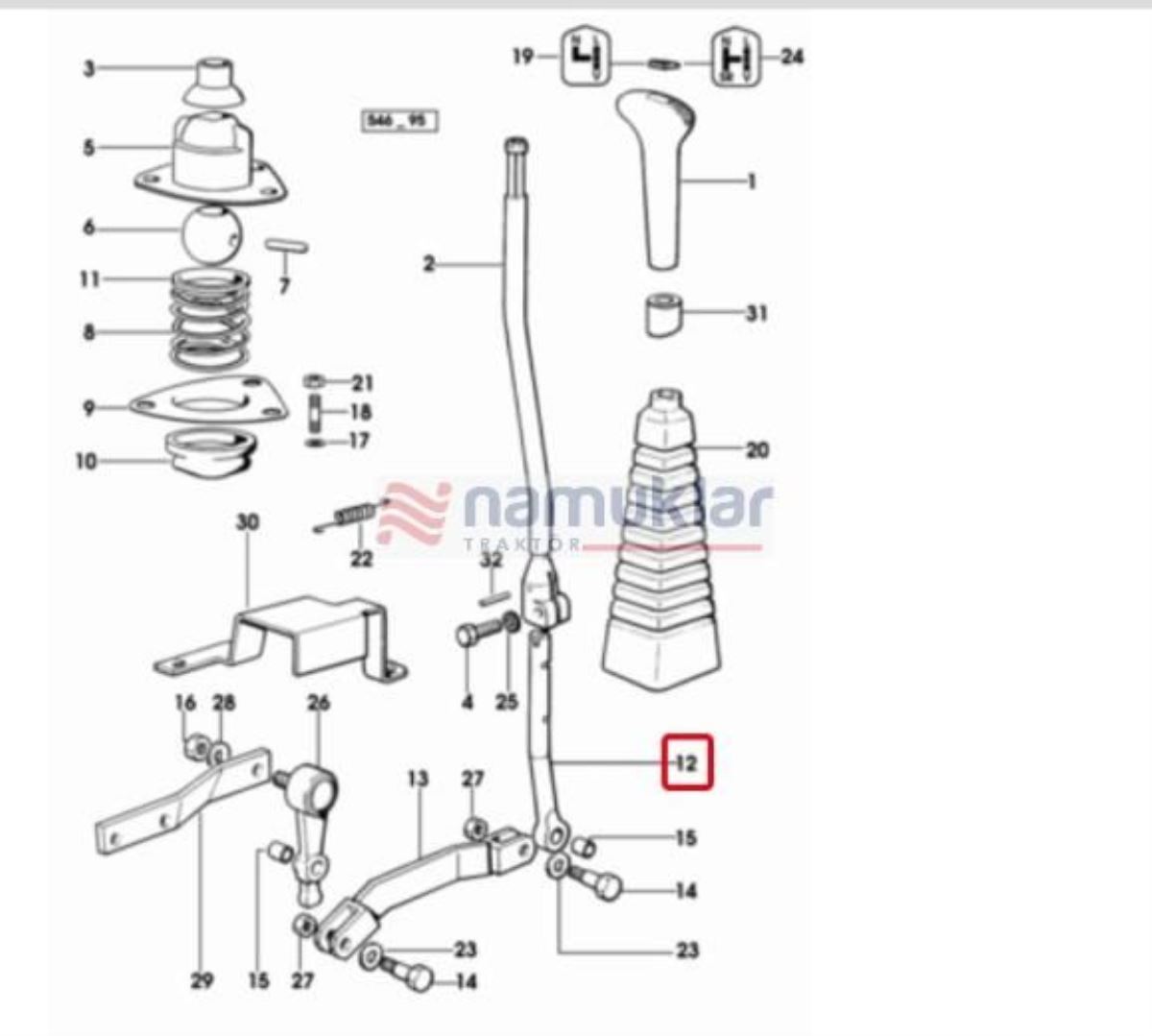 TAKVİYE VİTES KOLU ALTI 0.007.2644.0/20 1
