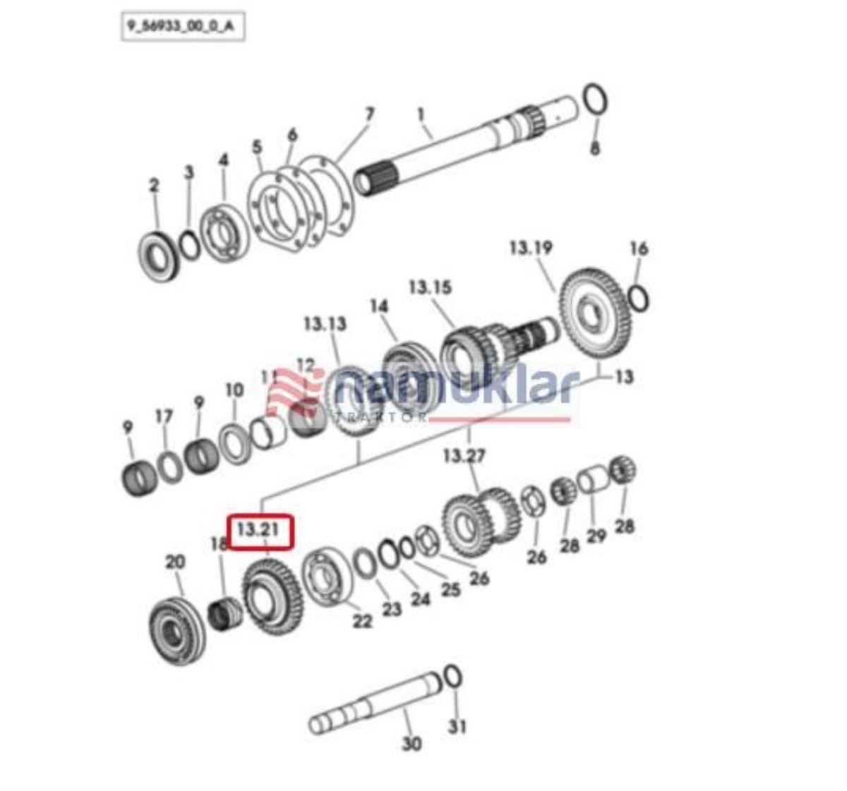ŞANZUMAN VİTES DİŞLİSİ(Z=34) 0.008.4834.3/10 1