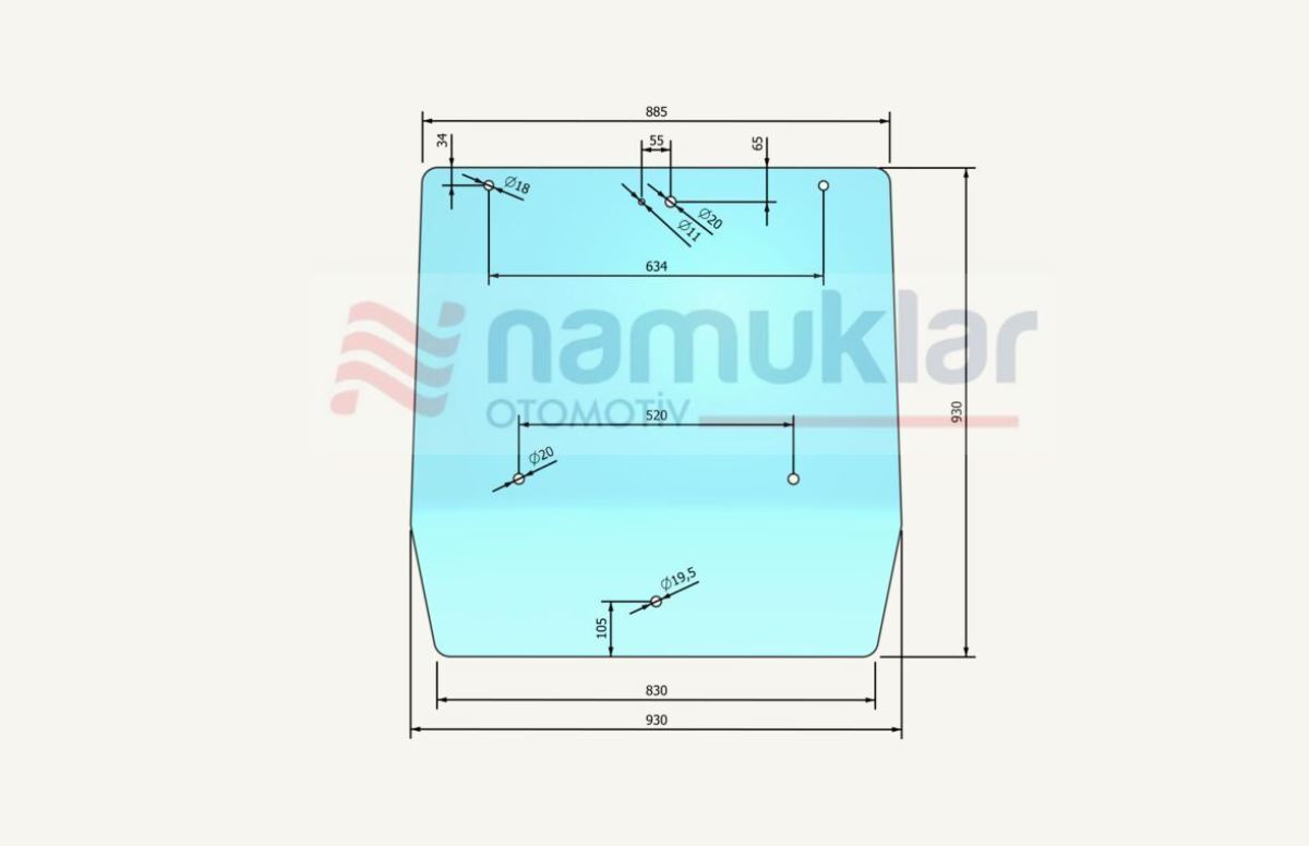 KABİN ARKA CAM-84327955 84327955 1