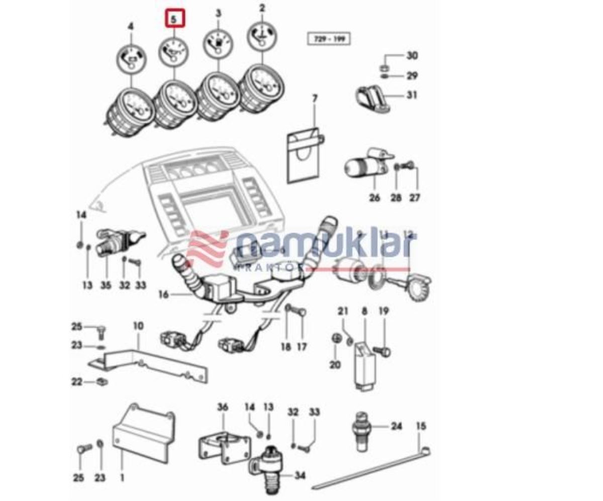 MOTOR HARARET GÖSTERGESİ 0.008.1307.0 1