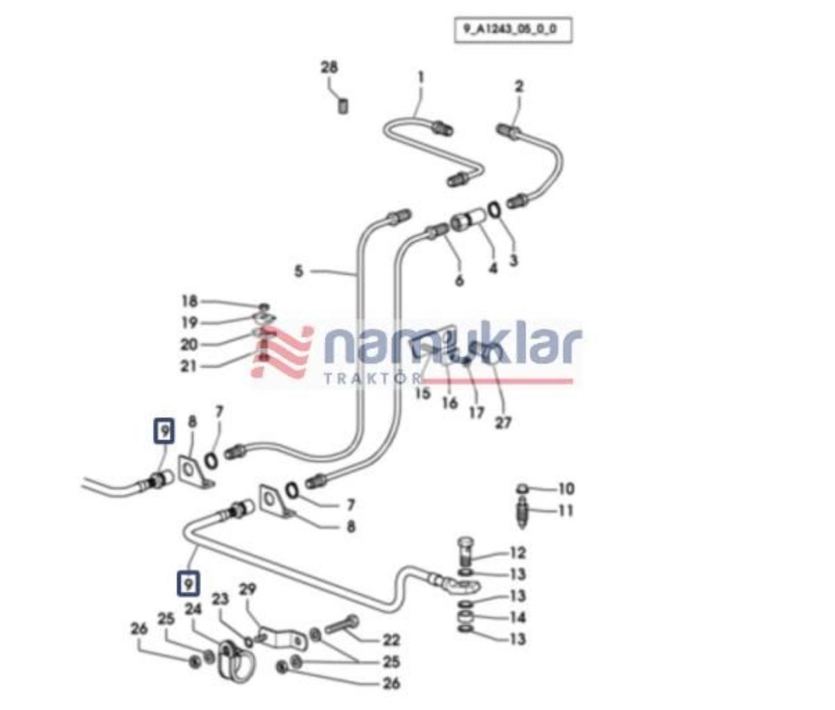 ÖN FİREN HORTUMU 0.009.9326.3/10 1