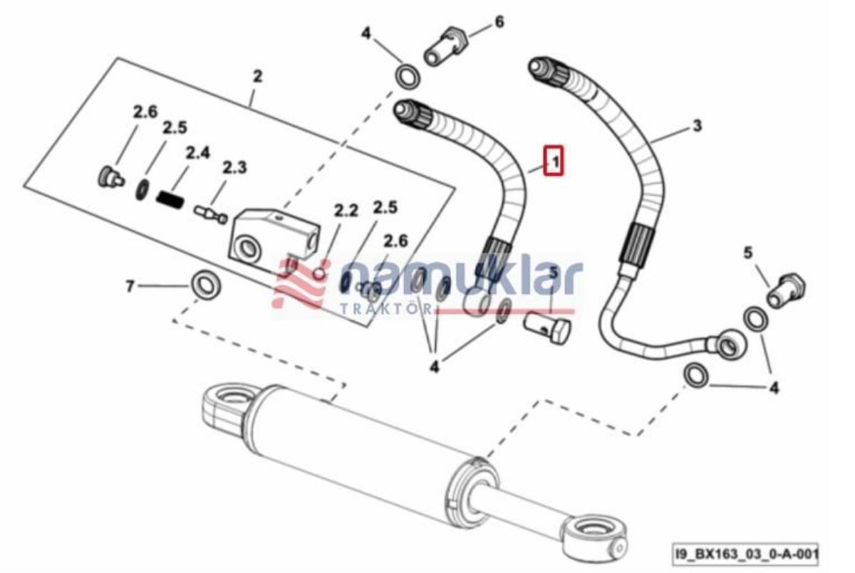SILINDIR HORTUMU KISA (4 WD) 0.009.8454.3/10 1