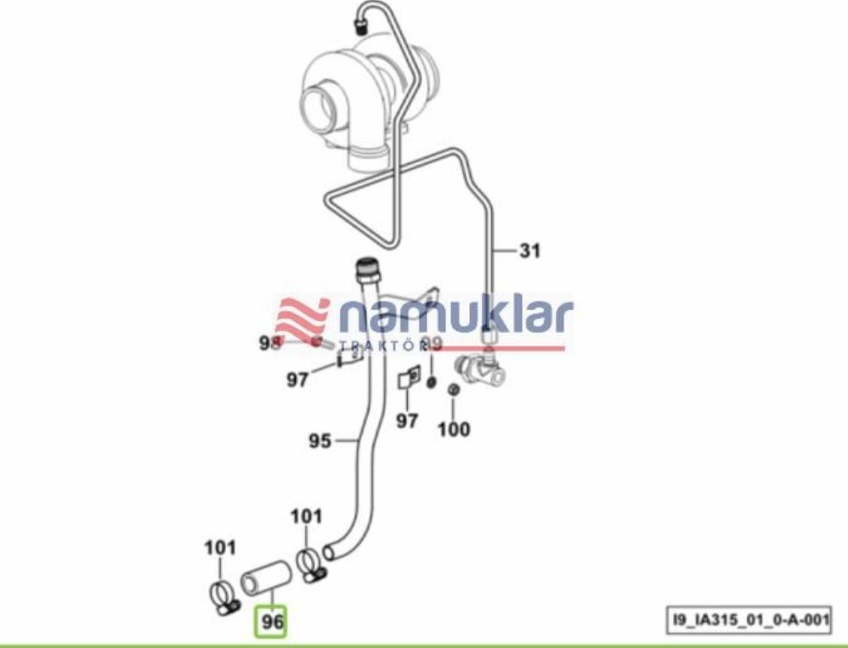 TURBO GERİ DÖNÜŞ LASTİK BORU 0.007.0729.0/10 1