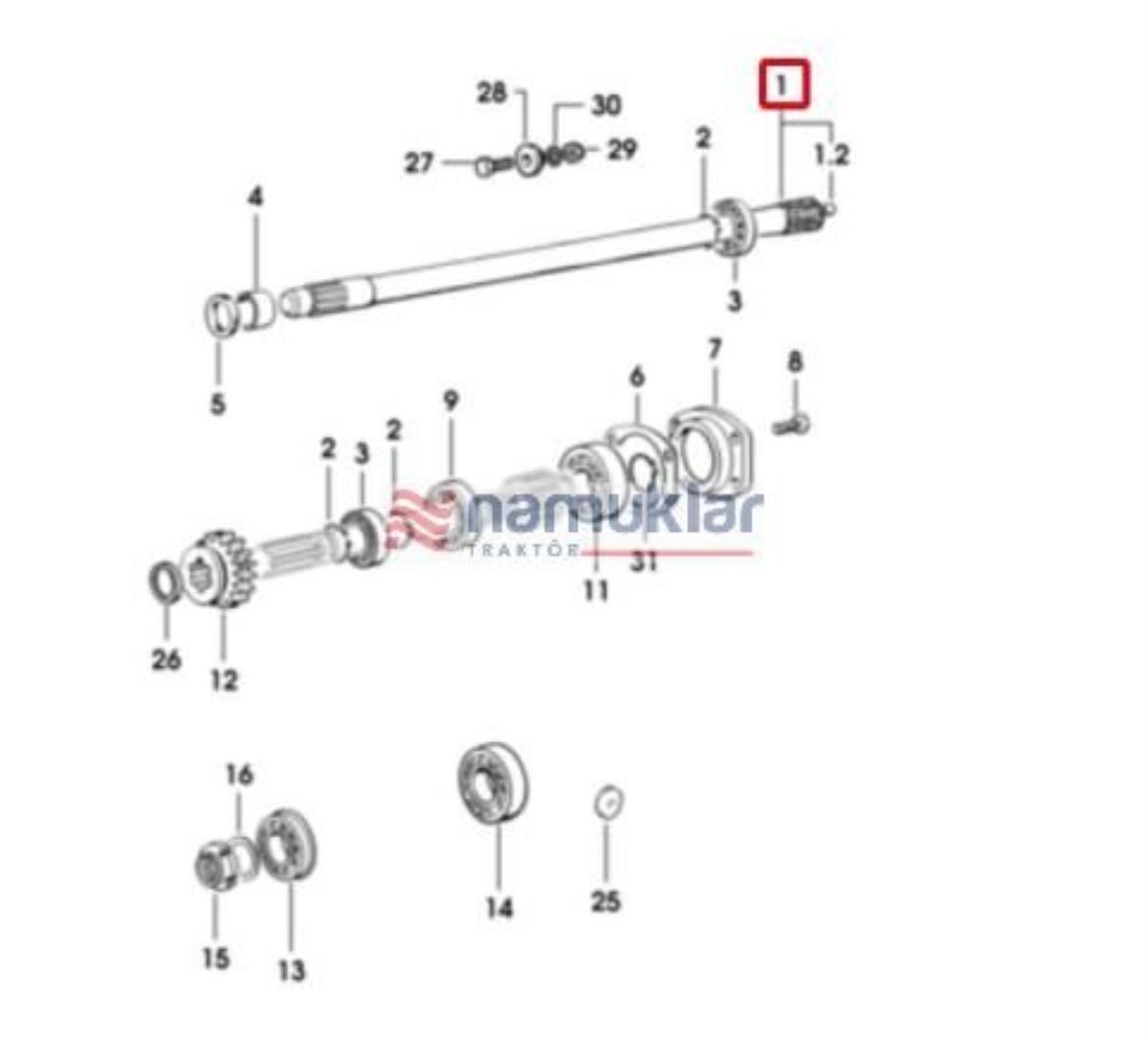 KUYRUK MİLİ ŞAFTI 0.008.4829.3/20 1