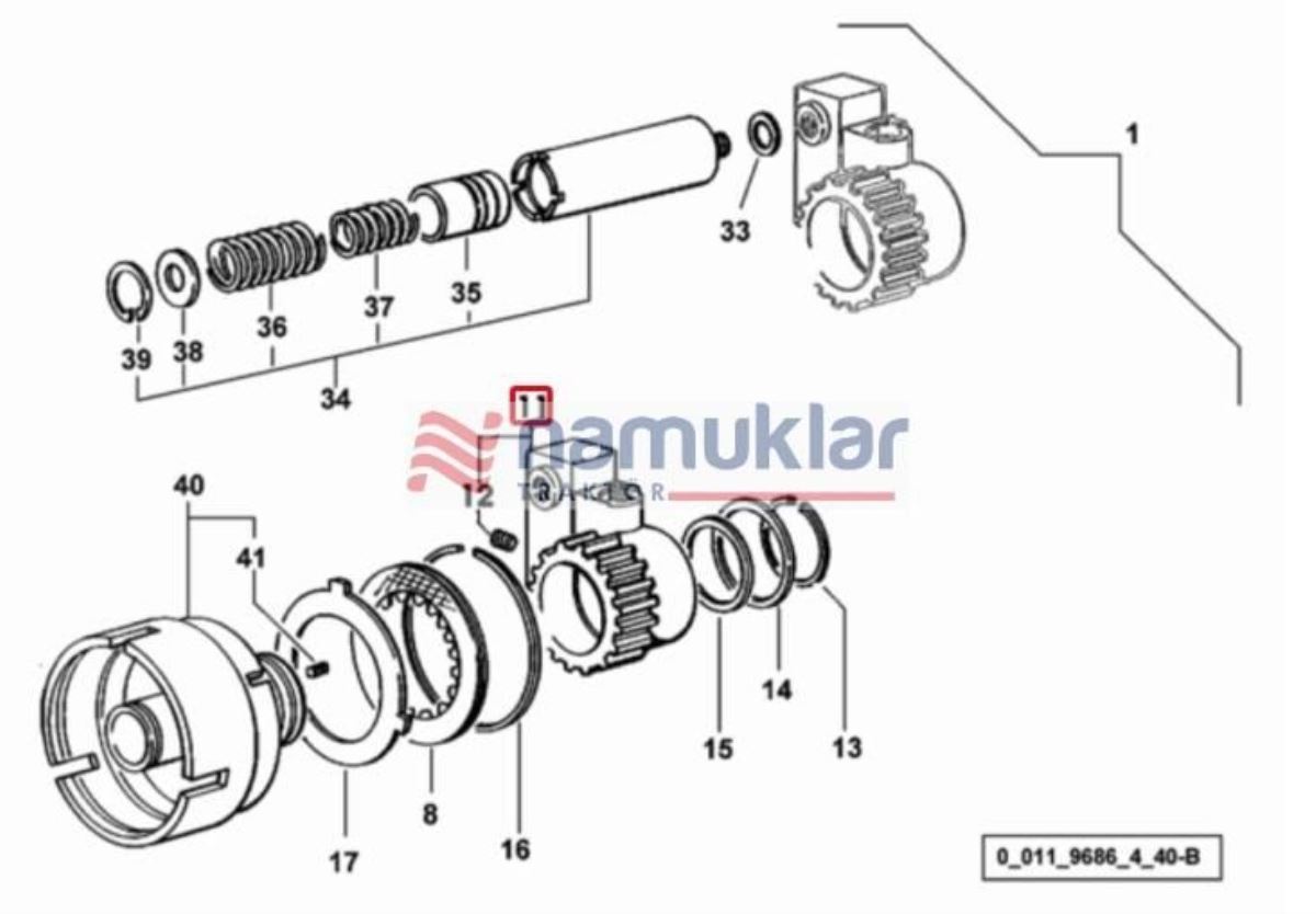 KUYRUK MİLİ KAVARAMA PİSTONU 0.008.9944.3/40 1