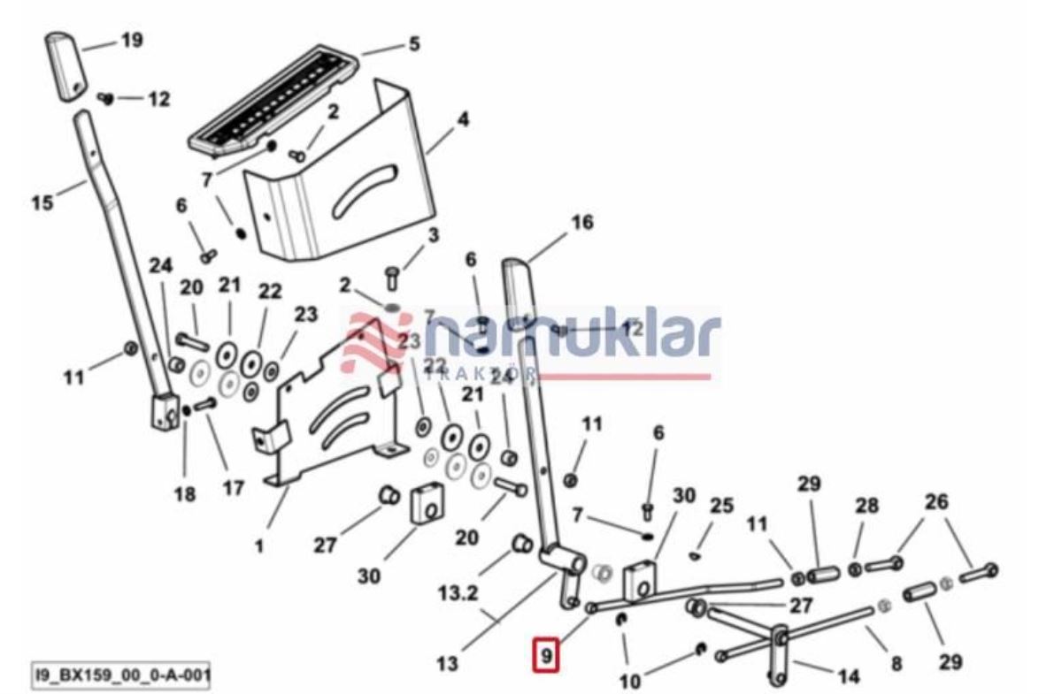 HİDROLİK KONTROL LEVYE ARA ROT 0.009.9043.0/30 1