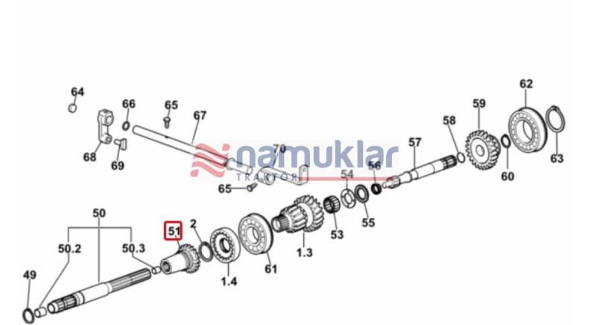 ŞANZUMAN KUYRUK MİLİ DİŞLİSİ 0.008.4423.0/10 1
