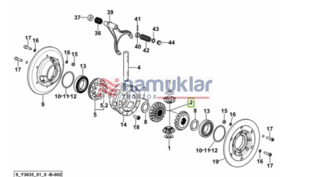 ARKA KOZA DISLI GRUBU 2 Lİ 0.445.3522.3/20 1